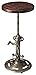 HomeRoots Multi-Color Dark ANT. Silver + Rough Brown Wood Antique Wood and Metal Bar Stool