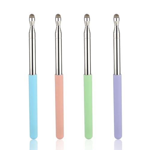 4pcs Telescopic Teacher Pointers, Teaching Pointer with Capacitive Handwriting Function Extendable Pointer Stick Sensitive Whiteboard Retractable Pointer for Teachers Classroom Presentation (4 Colors)