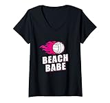 Photo Gallery donna beach babe volleyball player volleyball girls gifts maglietta con collo a v Photo Gallery donna beach babe volleyball player volleyball girls gifts maglietta con collo a v