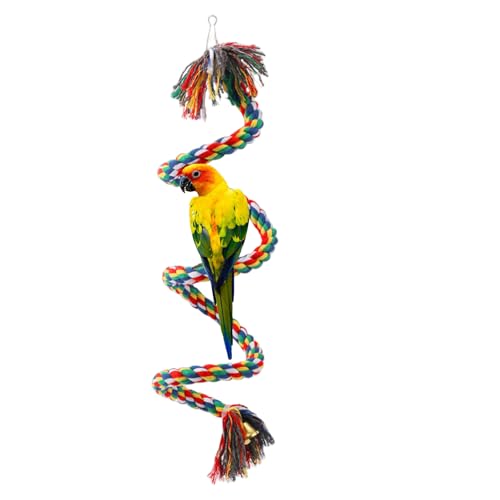 TogyGooty Bird Perch,Bird Rope Perch & Birds Swing Set,Bird perches for cage,Rope Perch for Conures,Parrots,Cockatiel,Lovebird,Budgerigar,Parakeet perches for cage