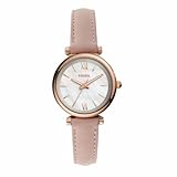 Fossil Damenuhr Carlie Mini, Quarzwerk, 28mm Rose Gold Edelstahlgehäuse mit...