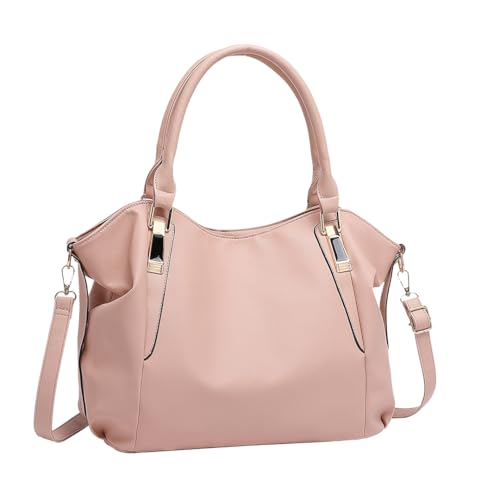 Miss Lulu - Bolso de mujer grande con correa ajustable, Tote Bag impermeable de piel sintética, bolso bandolera mujer para uso diario y viaje, Nudo, Utilidad Miss Lulu - Bolso de mujer grande con correa ajustable, Tote Bag impermeable de piel sintética, bolso bandolera mujer para uso diario y viaje, Nudo, Utilidad
