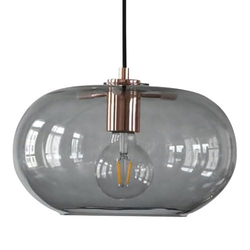 Lustre industriel nordique abat-jour en verre luminaire décoratif cuisine