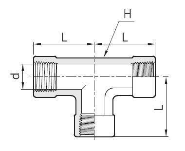 HYLOK - H-STA-8N-MONEL Pipe Fittings TEE, 1/2" TEE