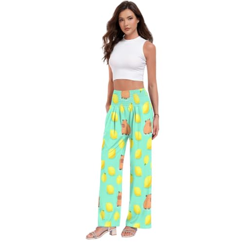 Pantalon de détente pour femme FRODOTGV Otter Yuzu avec poche profonde