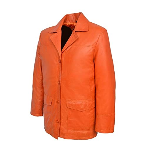 in Men Blazer Leather Coat for Gents Party wear Clubbing MIXB0102