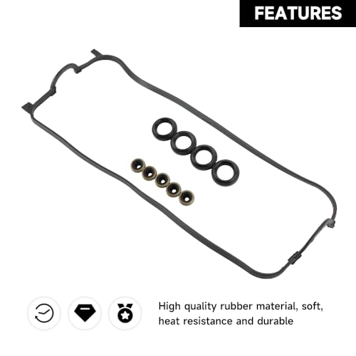 Image of Engine Valve Cover Gasket Set VS50493R - Compatible for Honda Accord 2.2L L4 1994-1997 /2.3L L4 1998-2002 for Honda Odyssey 2.3L L4 1998-1998 for Acura CL 2.2L L4 1997-1997 /2.3L L4 1998-1999