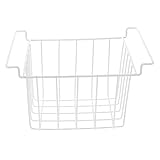 Grand espace de rangement : le grand panier métallique offre beaucoup de place pour ranger divers articles, des aliments aux boissons, garantissant ainsi une organisation impeccable. paniers métalliques pour congélateur, bacs de rangement pour tiroir de congélateur