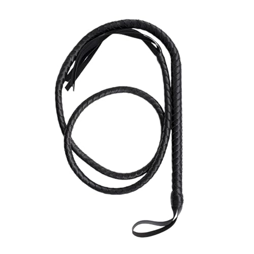 Fouet long tressé de 1,8 m - Style Indiana Jones - Costume pour adulte - Pour spectacles équestres, entraînement de cheval et fête - Cosplay