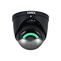 Lorex 4K 8MP IP Wired Metal Dome Outdoor/Indoor Security Camera - Smart Security Lighting, Smart Motion Detection, Deterrence Siren, Color Night Vision Booster, 2-Way Talk, IP67 Weatherproof (Black)