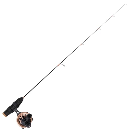 Clam Spooler Elite Combo – 27” Ultra Light Ice Rod with Spring Bobber & Inline Reel – Tangle-Free Panfish Combo for Crappie, Bluegill & Perch – Precision Ice Fishing Gear