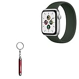 BoxWave Stylus Pen Compatible with Apple Watch SE (44mm) - Bullet Capacitive Stylus, Mini Stylus Pen with Keyring Loop - Ruby