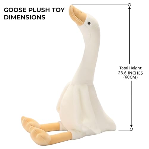 Peluche cygne oies blanches moelleuses doudou géant de salon - 5