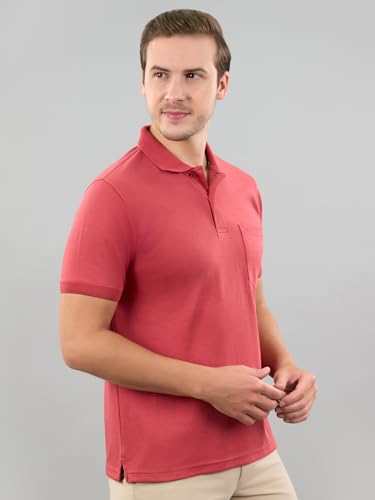 Image of Monte Carlo Mens Regular Fit Half Sleeve Solid Polo Neck T-Shirt (Pack of 1)