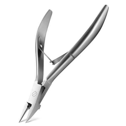 FERYES Ingrown Toenail Clippers Straight Blade Toe Nail Clippers for Thick Nails for Seniors Stainless Steel Nail Clippers for Thick Toenails - Ultra-Slim 16mm Blade Fingernail Clippers