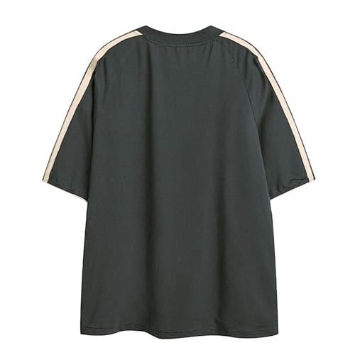 Aelfric Eden Oversized T Shirt Men 90s Shirt Unisex Streetwear Contrast Color Graphic Tees Casual Vintage Summer Tops