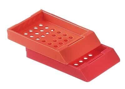 6040 Tissue Processing Cassettes, Red, 500/pack