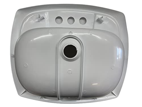 17" X 20" White Rectangular Lavatory Sink For Mobile Homes Includes Drain (1) #TOP1