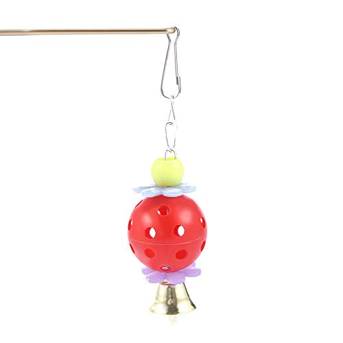 Bird Toys - Parrot Toys Suspension Bell Ball Bird Chew Cage - Kids Wood Loops Lovebirds Bundle Mediu - //coolthings.us