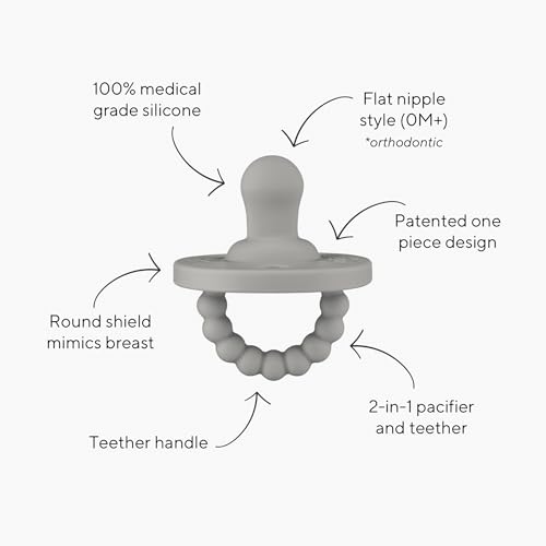 Image of Ryan & Rose Cutie PAT Pacifier Teether 10 Pack Assorted Colors (Canyon (Boy), Flat)