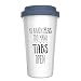 Ceramic Travel Coffee Mug with Lid (12 oz) - My Brain Has Too Many Tabs Open - Funny Mug - Gift for Office, Co-Worker, Boss, Friends or Family - Double Wall Ceramic - BPA-Free Lid - Dishwasher Safe