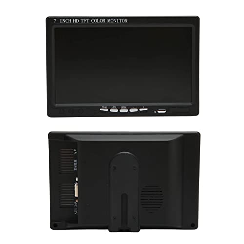 7 Inch Car Monitor Small Computer Monitor with Portable TV Stand (UK Plug)