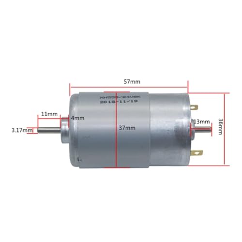 Moteur à courant continu 12V 24V puissant double arbre moteur électrique encodeur