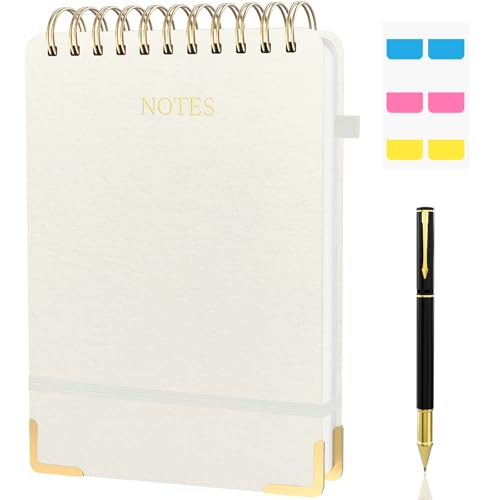 Papier ligné épais qui ne bave pas : carnet de notes A5 pour gaucher avec reliure à spirales