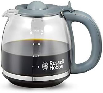 Russell Hobbs ekspres do kawy, przelewowy, sprawniejsze parzenie, podtrzymywanie temperatury, timer, funkcja przerwania parzenia, pojemność 1,25l, chromowany, szary, Inspire 24393-56