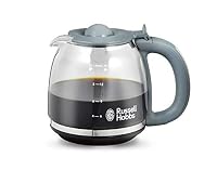 Russell Hobbs Kaffeemaschine [Digitaler Timer, Brausekopf für optimale Extraktion&Aroma] Inspire Grau (1 bis 10 Tassen, 1,25l Glaskanne, Warmhalteplatte, 1100W) Filterkaffeemaschine 24393-56 – Ansicht 4