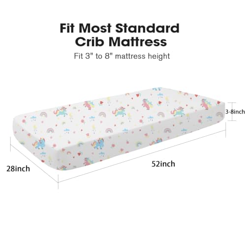Image of Little Grape Land Crib Sheets for Girls, 2pk Baby Crib Fitted Sheet for Standard Size Crib and Toddler Mattress, Super Soft Baby Sheet