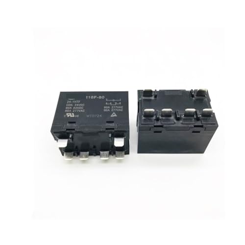 Relé HF116F-80-24-1HTF interruptor electromecánico 80A 24V de 6 pines para proyectos 2