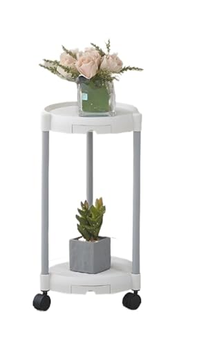 Glaucus フラワースタンド 花台 室内 プランタースタンド 3段 キャスター付き PP花台 植木鉢台 ガーデンラック プランターベース 組み立てが簡単 安定 生活雑貨 観葉植物 鉢置き リビング ベランダ 玄関 室内 ラワースタンド・園芸ラック (2