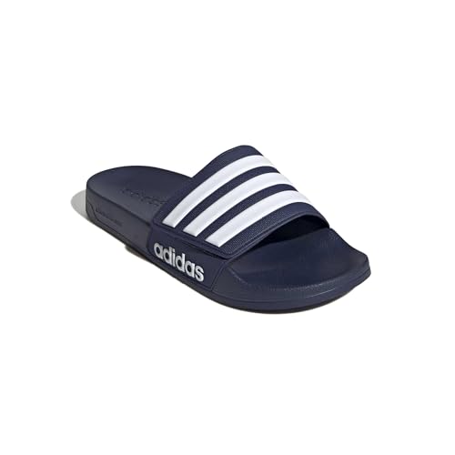 adidas Unisex Adilette Shower Slides Sandal, dark blue/ftwr white/dark blue, 44.5 EU – Ansicht 3