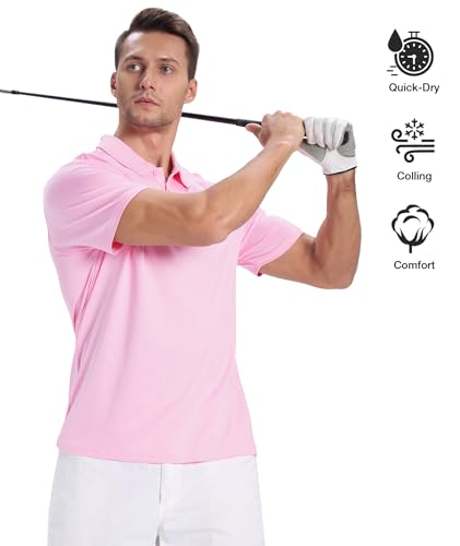 ZITY 3 Pack Mens Polo Shirts Short Sleeve Golf Polo Moisture Wicking Performance Collared Casual Tennis Athletic T-Shirt2