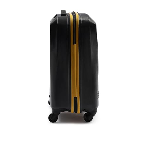 Image of YAYAVAR Batman Trolley Suitcase - 40L, Cabin Luggage with 8 Spinner Wheel, Hard Shell Polycarbonate Suitcase, Number Lock, Water Resistant, Luggage Bag for Travel (Black & Yellow, 55cm, Small)