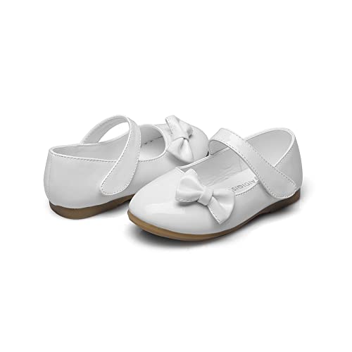 Maxu Spring Autumn Pu Girls Dressy Mary Jane Flats,White,2.5M Us Little Kid #TOP1