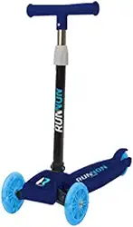 Patinete Infantil Ajustável Runnon Street Azul com 3 Rodas Resistentes e Guidão Regulável