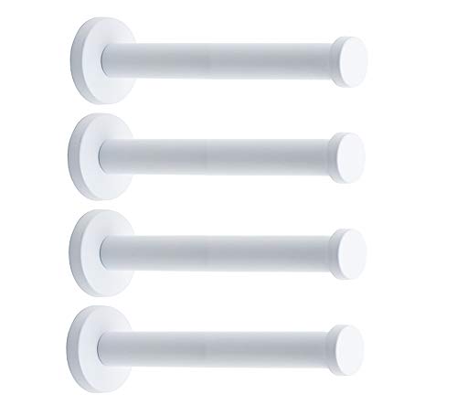 NELXULAS Classic White Stainless Steel Single Super Heavy Duty Wall Mount Hook, Coat Hanger, Bath Towel Hooks (6