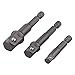 wolfcraft 8797000 3 Adaptateurs avec Queue 6 Pans 1 Adaptateur 13 Mm (1/2") + 1 Adaptateur 10 Mm (3/8") + 1 Adaptateur 6 Mm (1/4") vert