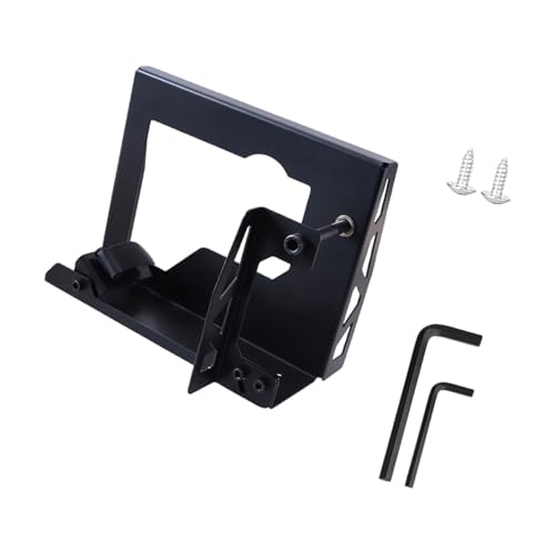 Soporte de inversión estable de aleación de aluminio para herramientas de carpintería, revestimiento negro mate, 1,3 kg, almacenamiento compacto, montaje de cepilladora de grado de taller