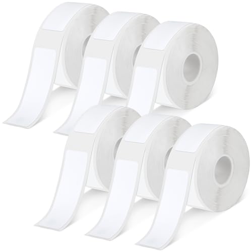 Label Maker Tape for Phomemo D30 Label Printer, 12 x 40 mm, 180 Pcs/Roll, 6 Rolls White Sticker Thermal Paper Self-Adhesive Waterproof Label Tape for Home Office Use image 3
