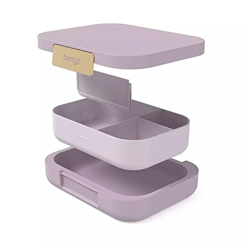 Bentgo Modern - Leak-Proof, Versatile 4-Compartment Bento-Style Lunch Box, Ergonomic Design with Matte Finish, Ideal for On-the-Go Balanced Eating for Adults and Teens - BPA-Free (Orchid)