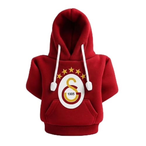 Jungengel Mini Hoodie Auto Schaltknüppel Galatasaray Design Schalthebel Pullover Rot Gelb Universal Passform PKW LKW Tuning Zubehör Deko Geschenk