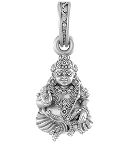 Pendentif en argent sterling anti-ternissement chaîne Kubera pour retrouver équilibre et vitalité