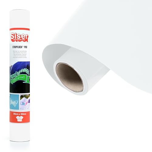 Siser Stripflock PRO Black – Vinyle Thermocollant Effet Velours, 30 Cm X 0,5 M – Pour Personnalisation Textiles, Vêtements, Accessoires