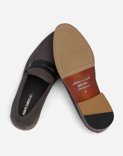 Image of Monte Carlo Mens Solid Slip on Micro Fiber Penny Loafers (201823FW)
