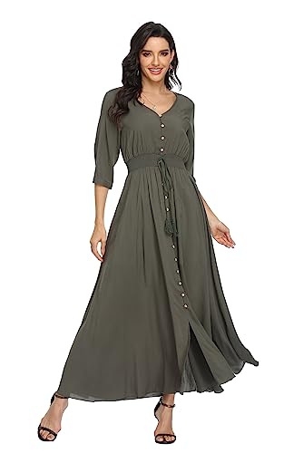 Image of Casual Summer Dresses for Women 2026 Maxi Dress Flowy Bohemian Beach Party