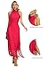 Aigeman Women Vintage Flapper Dresses 1920s Great Gatsby Halter Fringed Maxi Dress Tassels High Split Formal Dress 19(X-Small,Red)