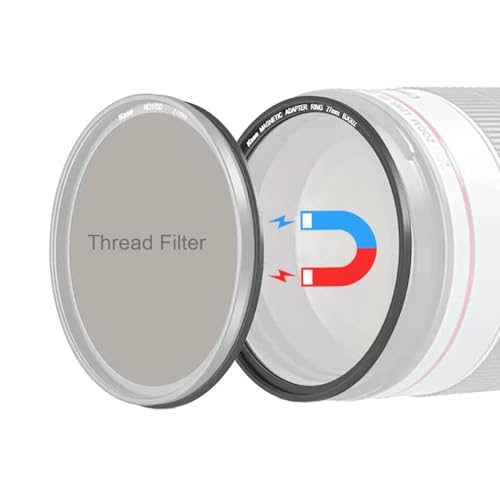 Bague d'adaptation pour objectif magnétique 62 mm Kase convertisseur filtre à visser
